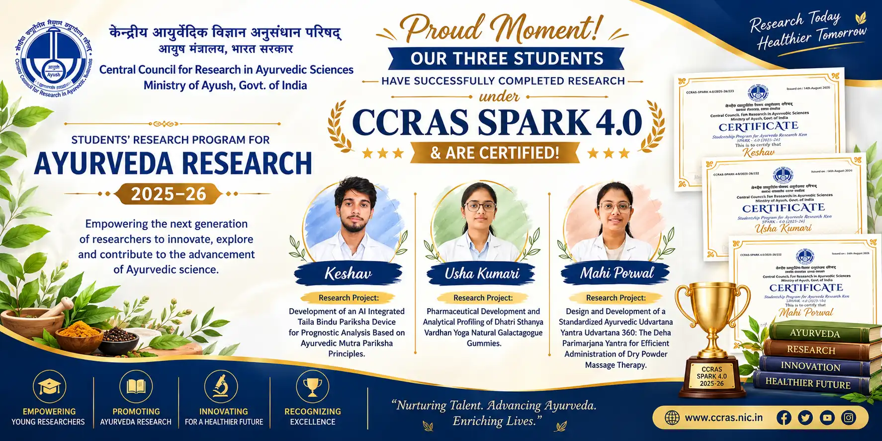 SPARK-PROJECT CCRAS, NEW DELHI
